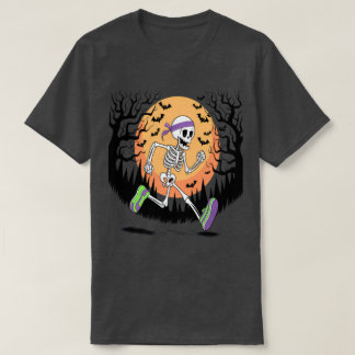 Halloween Runner Skeleton: Grafische Fitness-Liebh T-Shirt