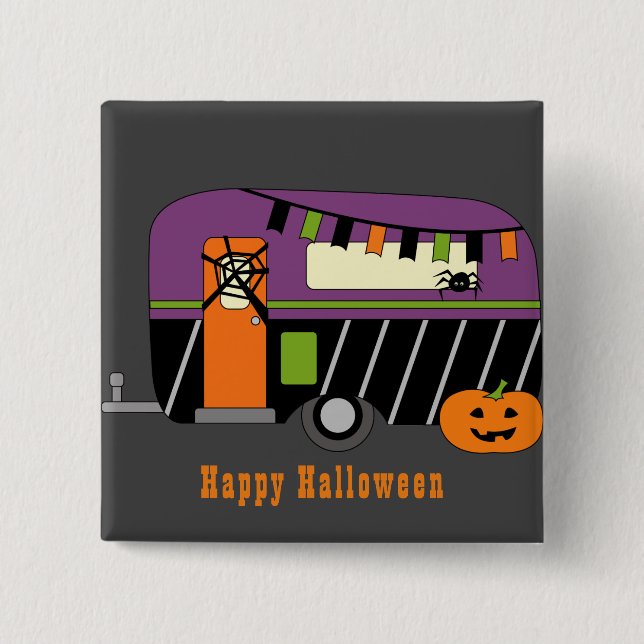 Halloween RV Camper Button (Vorderseite)
