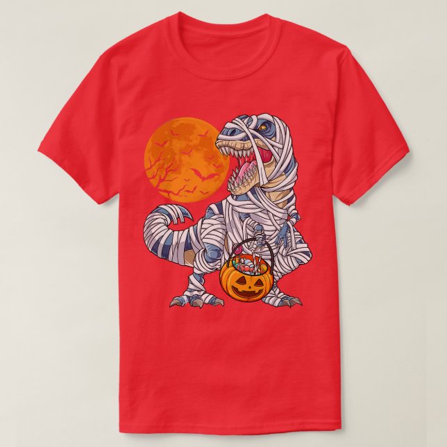 Halloween s for Boys Men Dinosaur T re Mummy Pumpk T-Shirt (Design vorne)