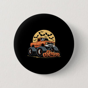 Halloween S for Kids Boys Monster Truck Pumpkins Button