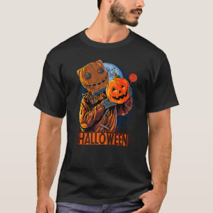 Halloween Sack Masken Mann, der Pumpkin und kann T-Shirt