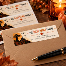 Halloween-Safari-Familienetiketten