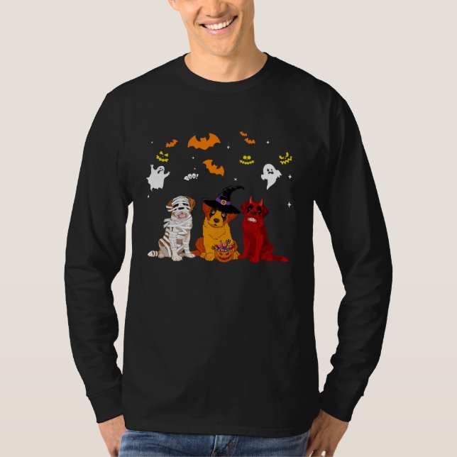 Halloween saint bernard Dogs  Mummy Witch Demon T-Shirt (Vorderseite)
