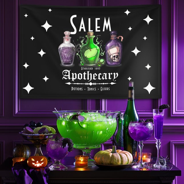 Halloween Salem Apothecary Potions Tonics Elixirs Banner (Von Creator hochgeladen)