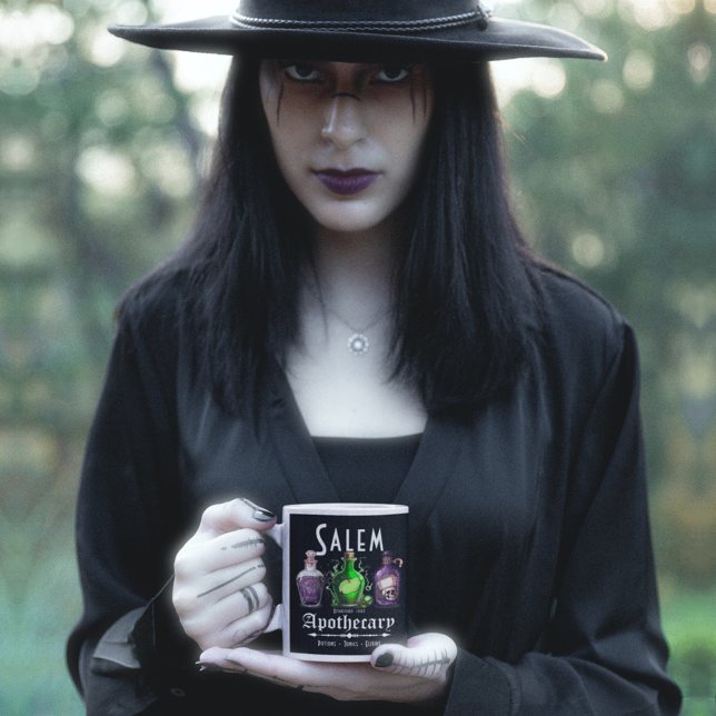 Halloween Salem Apothecary Potions Tonics Elixirs Kaffeetasse (Von Creator hochgeladen)