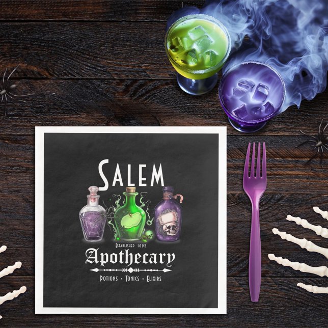 Halloween Salem Apothecary Potions Tonics Elixirs Serviette (Von Creator hochgeladen)