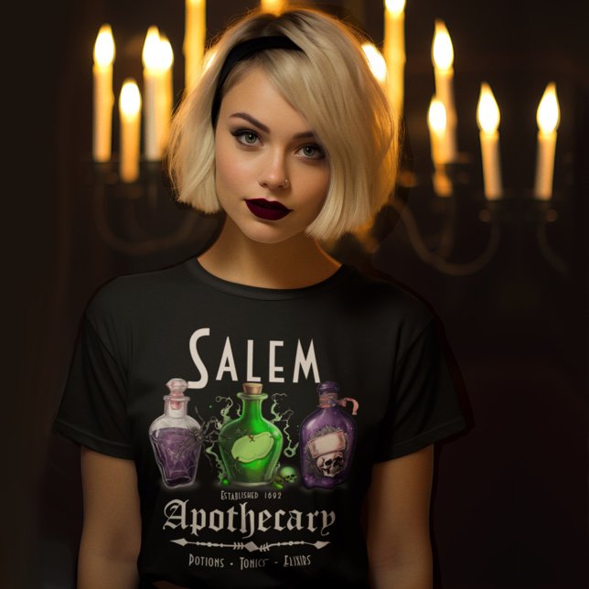 Halloween Salem Apothecary Potions Tonics Elixirs T-Shirt (Von Creator hochgeladen)