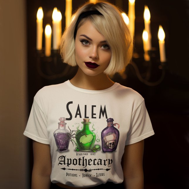 Halloween Salem Apothecary Potions Tonics Elixirs T-Shirt (Von Creator hochgeladen)