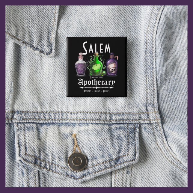 Halloween Salem Apotheke Tränke Tinkturen Elixiere Button (Von Creator hochgeladen)