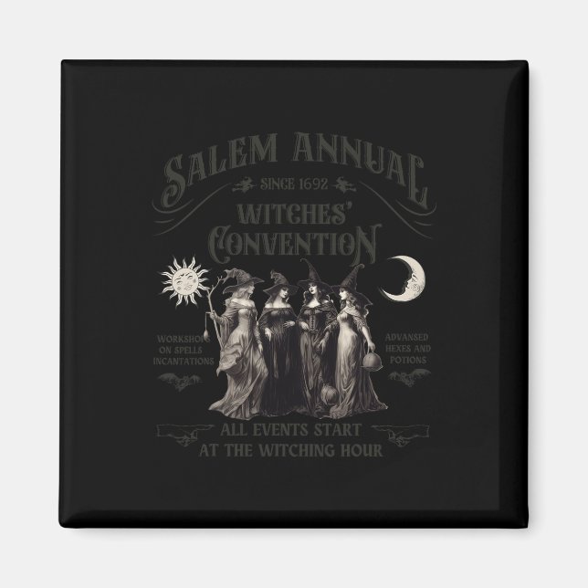 Halloween Salem Hexen Convention Hexe Party Sin Magnet (Vorne)