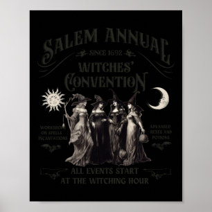 Halloween Salem Hexen Convention Hexe Party Sin Poster