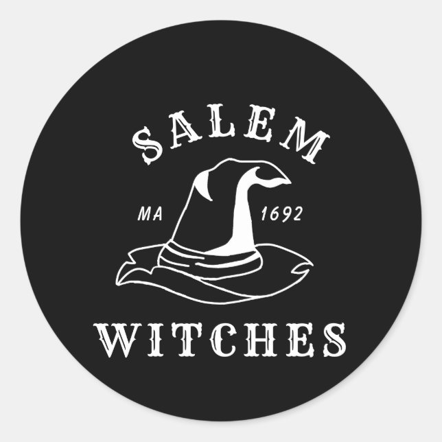 Halloween, Salem Hexen Runder Aufkleber (Vorderseite)