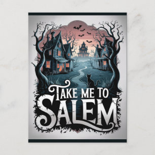 Halloween Salem Massachusetts Witch Lover Spooky Postkarte