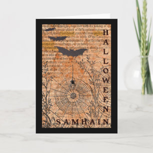 Halloween Samhain Spider Webs Karte