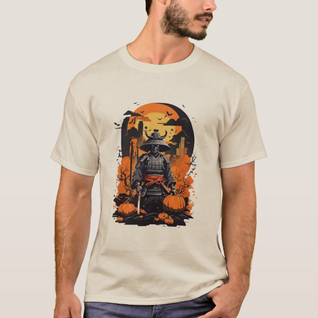 Halloween Samurai | Anime Warrior T-Shirt (Vorderseite)