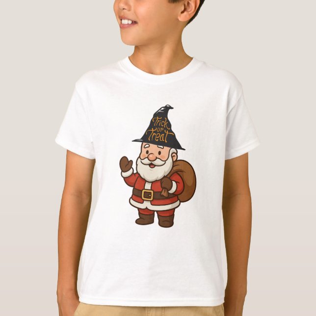 HALLOWEEN SANTA CLAUS TRICK ODER TREAT T - Shirt (Vorderseite)