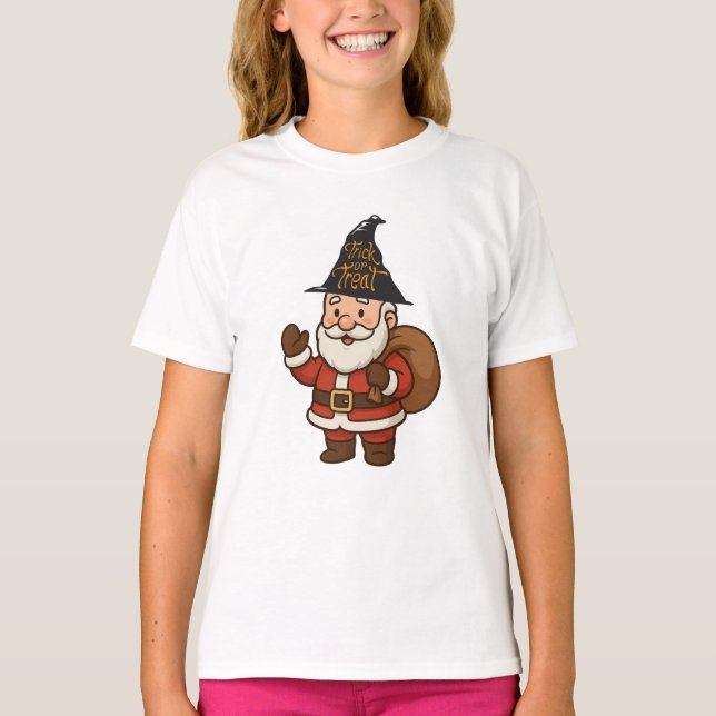 HALLOWEEN SANTA CLAUS TRICK ODER TREAT T - Shirt (Vorderseite)