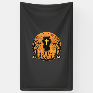Halloween Sarg Vorsicht Kürbis Horror Design_1 Banner