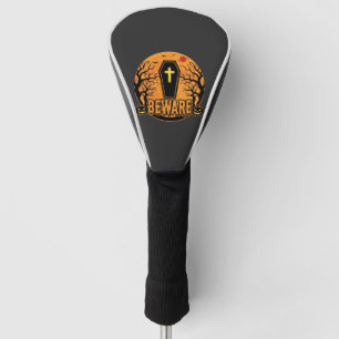 Halloween Sarg Vorsicht Kürbis Horror Design_1 Golf Headcover