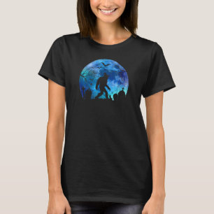 Halloween Sasquatch auf einem Friedhof unheimliche T-Shirt