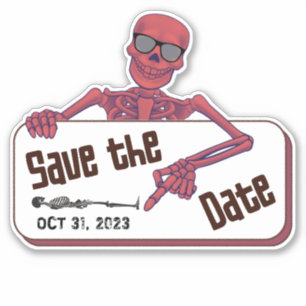 Halloween Save the Date Aufkleber