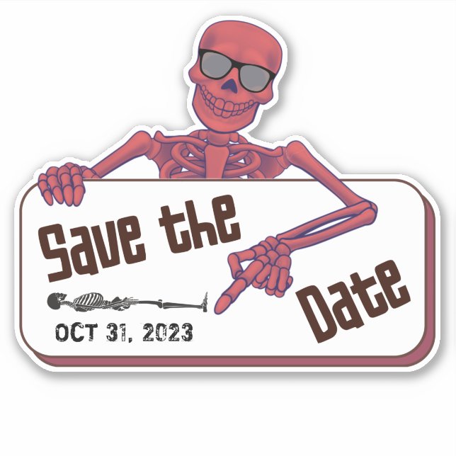 Halloween Save the Date Aufkleber (Vorderseite)
