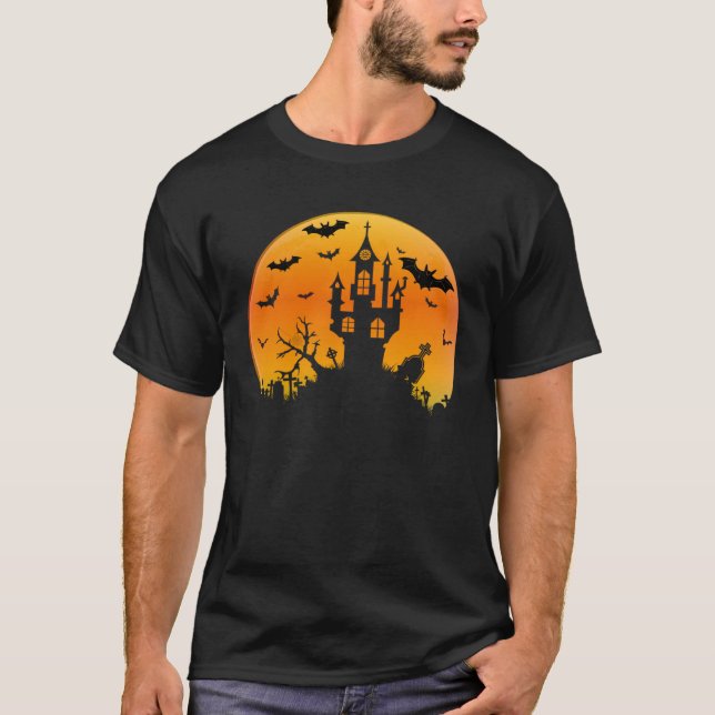 Halloween Scape Haunted House Fun Scare Creepy T-Shirt (Vorderseite)