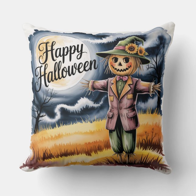 Halloween Scarecrow, Adorable Halloween Scarecrow, Kissen (Vorderseite)