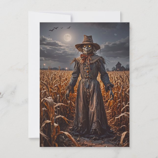 Halloween Scarecrow Grußkarte (Vorderseite)