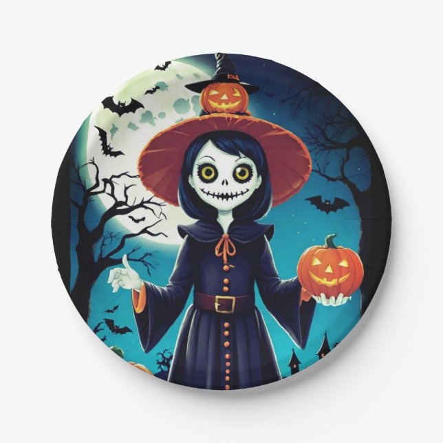 Halloween Scarecrow Paper Plate Pappteller (Vorderseite)