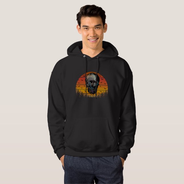 HALLOWEEN SCARY SKULL HOODIE (Vorne ganz)