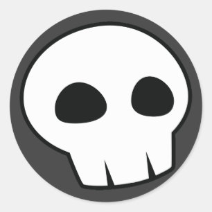 Halloween-Schädel-Aufkleber Runder Aufkleber