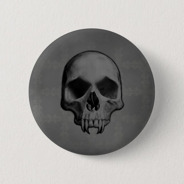 Halloween-Schädel Button (Vorderseite)