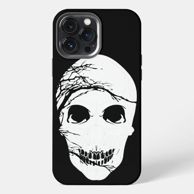 Halloween-Schädel iPhone Hülle (Rückseite)