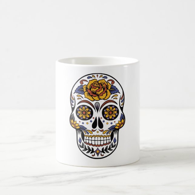Halloween-Schädel Kaffeetasse (Mittel)