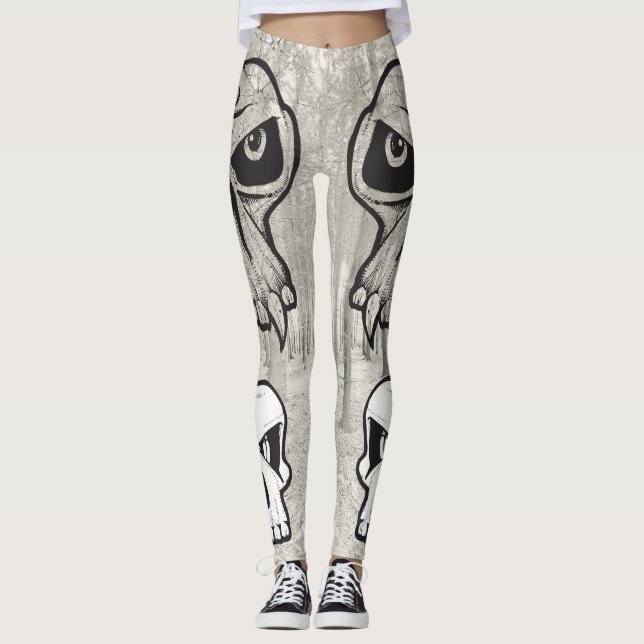 Halloween-Schädel Leggins (Vorderseite)