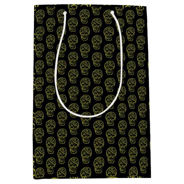 Halloween-Schädel Mittlere Geschenktüte (Vorderseite)