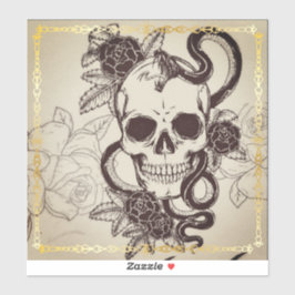 Halloween Schädel Muster Aufkleber. Aufkleber