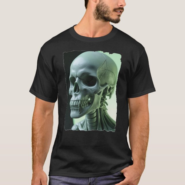 Halloween-Schädel T-Shirt (Vorderseite)