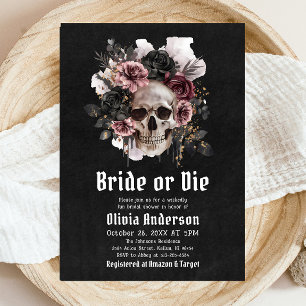 Halloween-Schädelbrille oder Die Brautparty Einladung