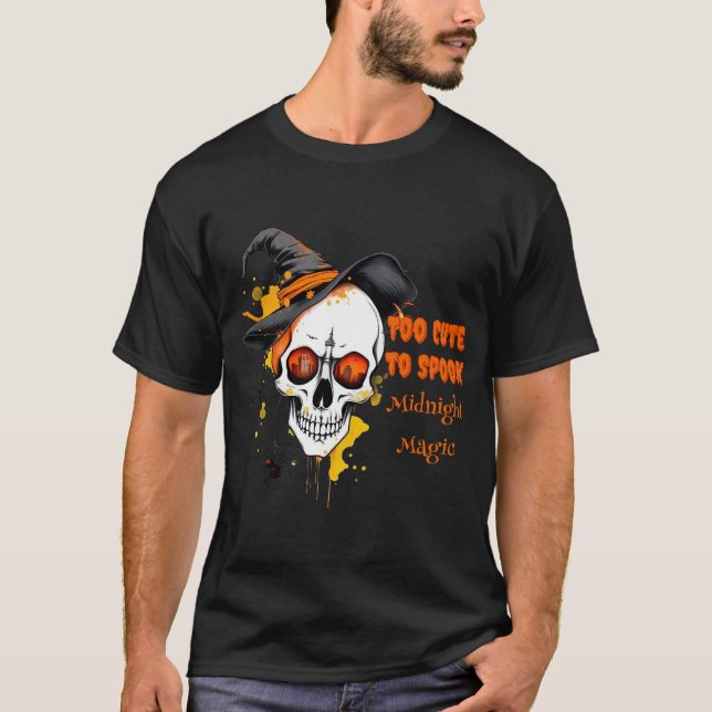 Halloween-Schädeldesign T-Shirt (Vorderseite)