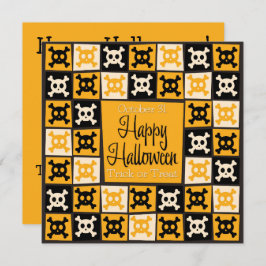 Halloween-Schädelmosaik Einladung