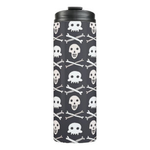 Halloween-Schädelmuster Thermosbecher