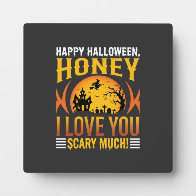 Halloween Schatz Ich Liebe Dich Sehr Schrecklich Fotoplatte (Vorderseite)