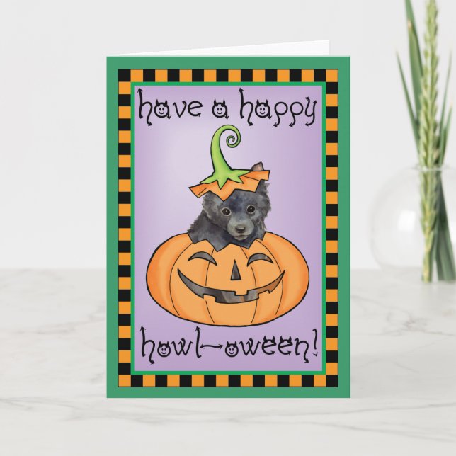 Halloween Schipperke Card Karte (Vorderseite)
