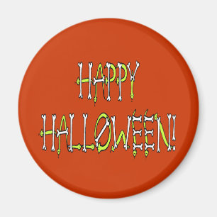 Halloween-Schlangen und Knochentext Magnet