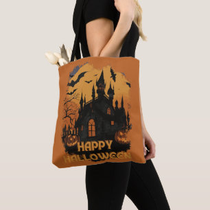 Halloween-Schloss unter Mondlicht