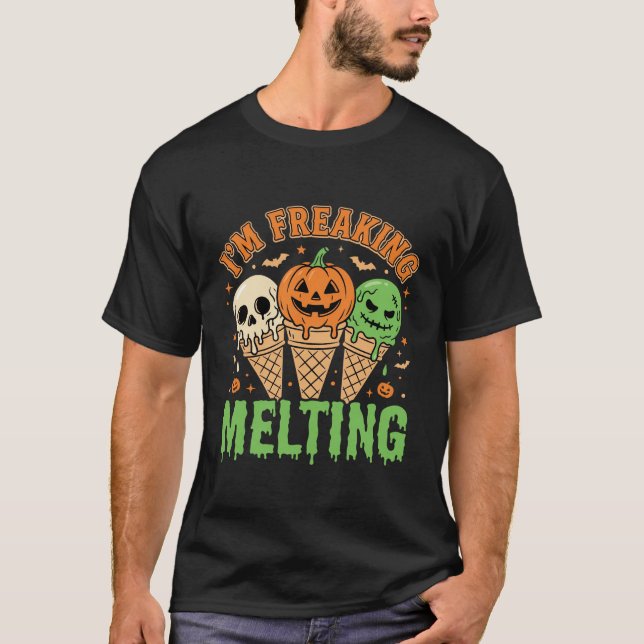 Halloween Schmelzendes Eis T-Shirt (Vorderseite)