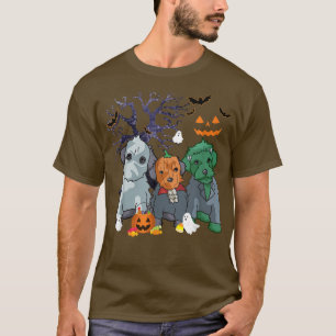 Halloween Schnoodle Dog Hexenkosten Beängstigend H T-Shirt