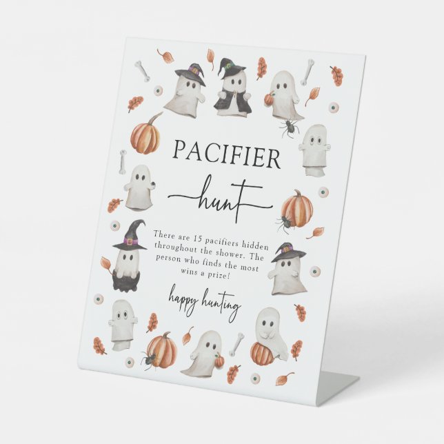 Halloween Schnuller Sign Sockelschild (Vorderseite)